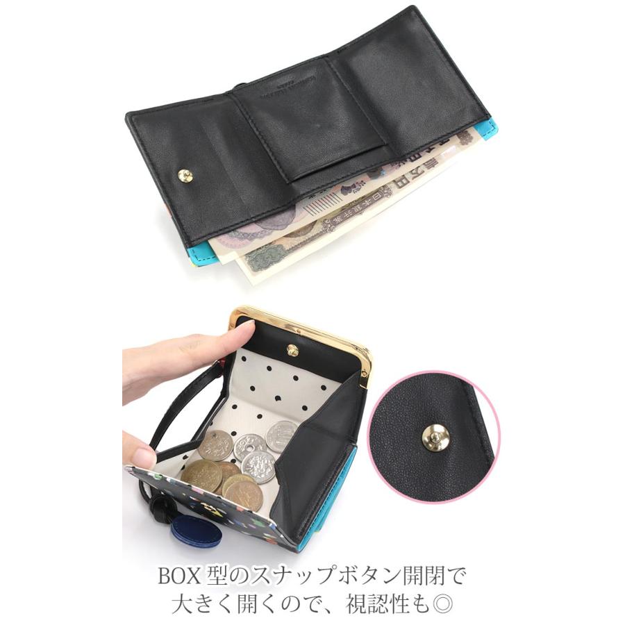 【商品レビューで＋5％】ツモリチサト 財布 コンパクト tsumori chisato CARRY ブランド ミニ財布 三つ折り財布 レザー 羊革 ネコ BOX型小銭入れ 日本製 てんてん 57930 tsumori chisato CARRY（ツモリチサトキャリー） ツモリチサト 財布 三