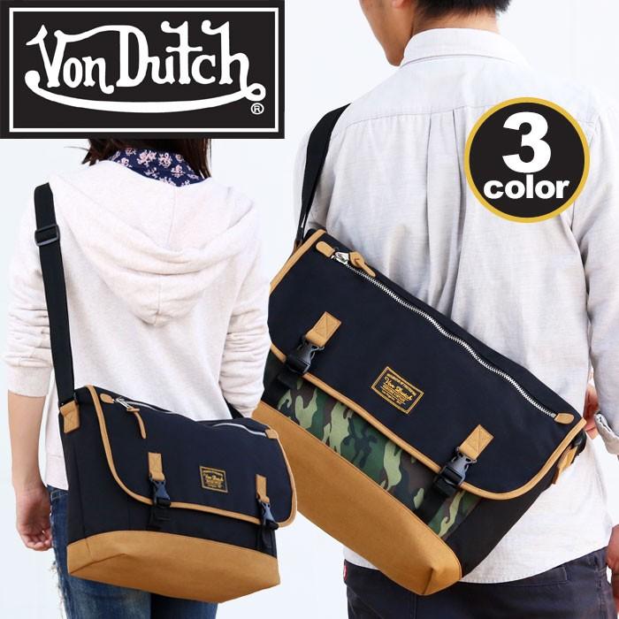 メッセンジャーバッグ Von Dutch ボンダッチ フラップ ショルダーバッグ レディース メンズ ブランド 送料無料｜bellezza