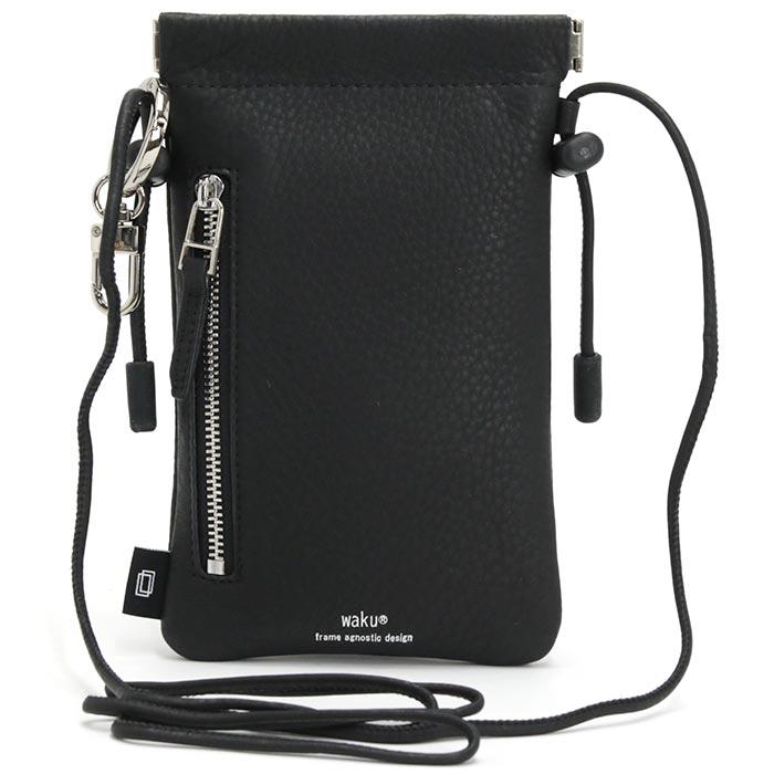 未使用　PATOU スマホショルダー　ブラック waku（ワク） スマホショルダー レディース メンズ スマホポーチ
