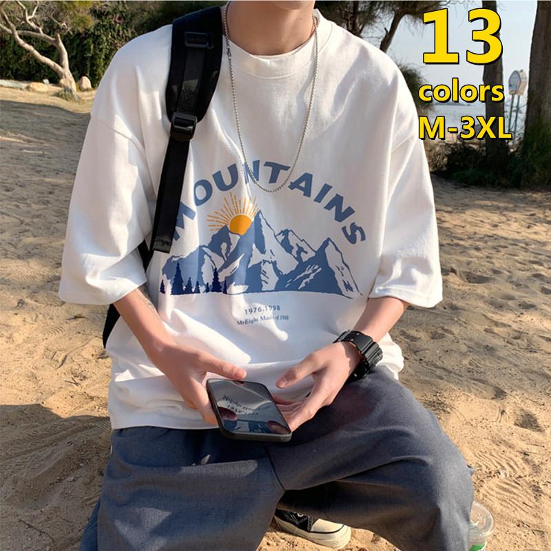 メンズファッション Tシャツ メンズ 五分袖 大人気 ビッグシルエット 13カラー 5分袖 丸首 ゆったり カジュアルtシャツ トップス 夏服 Xrxyn Bellflowers 通販 Yahoo ショッピング