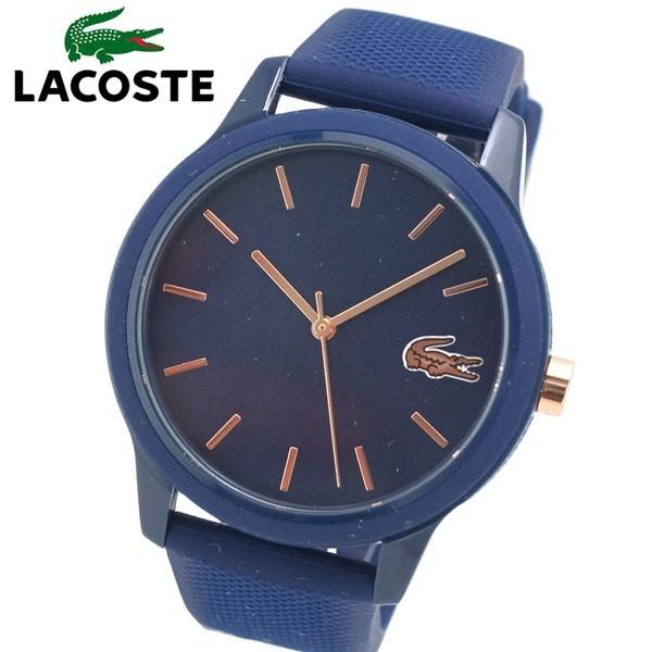 ラコステ LACOSTE 腕時計 レディース 女性用 36mm ネイビー x ローズゴールド L.12.12 2001067｜bellmart