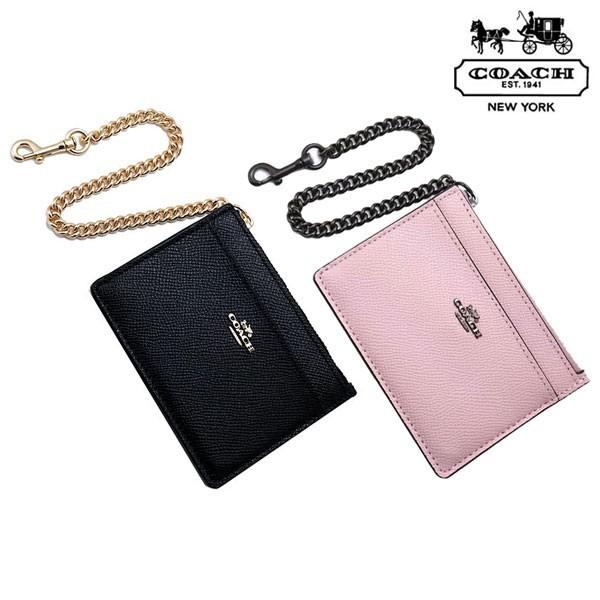 人気商品 ペア2個セット コーチ Coach カードケース パスケース コインケース チェーン付き ブラック ピンク Gdblk V5ptp 財布 帽子 ファッション小物 Postetelecom Gouv Cg