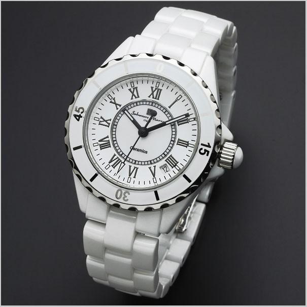 サルバトーレマーラ SALVATORE MARRA メンズ腕時計 セラミック/ホワイト・ローマ数字 SM15120-WHR｜bellmart｜02