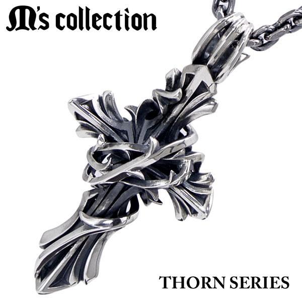 M's collection　エムズコレクション ペンダント/ネックレス（チェーン付） THORN BRAMBLE CROSS ソーンシリーズ ブランブルクロス・ラージサイズ メンズ XP-060｜bellmart