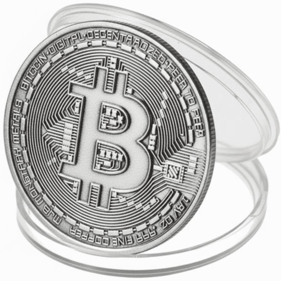 ビットコイン ゴルフマーカー 【組合せ自由5枚】 プラスチックケース入り 磁石にくっつきます ゴールド 金 シルバー 銀 ブロンズ 銅 コイン  レプリカ 実物 硬貨