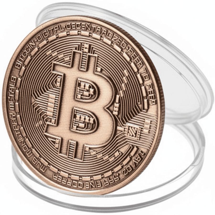 ビットコイン ゴルフマーカー 【組合せ自由10枚】 磁石にくっつきます プラスチックケース入り ゴールド 金 シルバー 銀 ブロンズ 銅 コイン  レプリカ 実物 硬貨