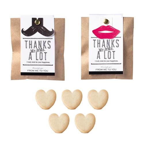 Mr Mrs ハートクッキー プチギフト 結婚式 お菓子 退職 お洒落 新郎新婦 K1423 ベルシンプル キラット 通販 Yahoo ショッピング