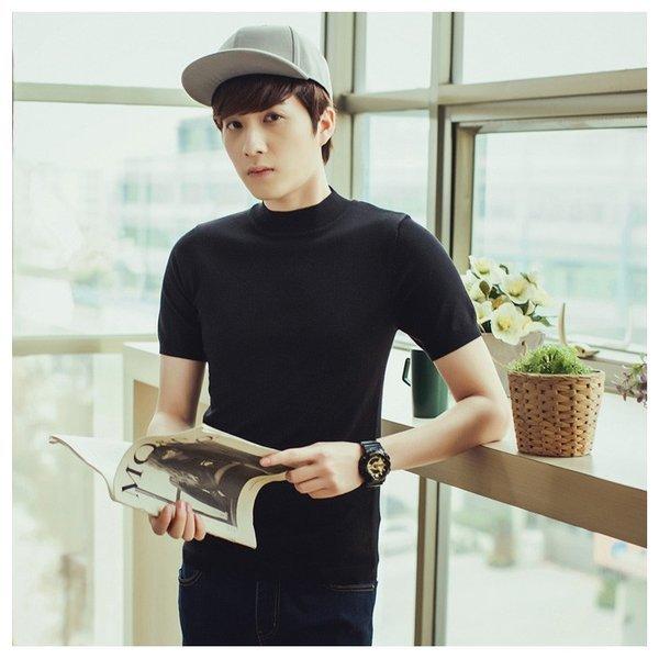 メンズ Tシャツ 半袖ｔシャツ Fimsh3323 カットソー 夏秋 タートルネック ストレッチ ｔシャツ 無地 カジュアルｔシャツ 送料無料 Fimsh3323 ベルサマー28 通販 Yahoo ショッピング