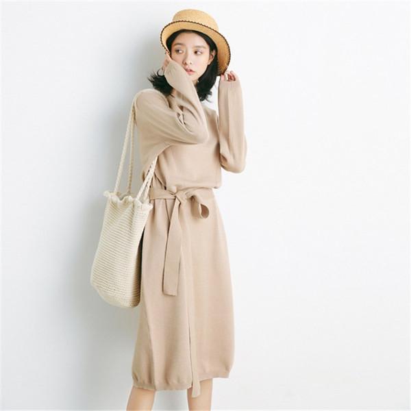 レディース ニットワンピース Firop2954 ロング ワンピース 秋 冬 コーデ 秋服 冬服 長袖 ニット 膝丈 ゆったり 送料無料 欲しいの