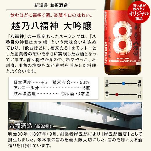 日本酒 父の日 特割 越乃五蔵 大吟醸 飲み比べセット 一升瓶 5本組 第2弾 52%オフ 1800ml 父の日 プレゼント 2024 お中元 ギフト お父さん 男性｜bellunafoods｜03