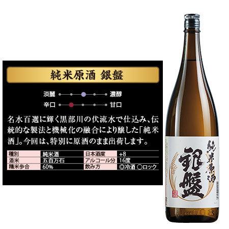 日本酒 父の日 純米酒 純米原酒 銀盤 1800ml 一升瓶｜bellunafoods｜02