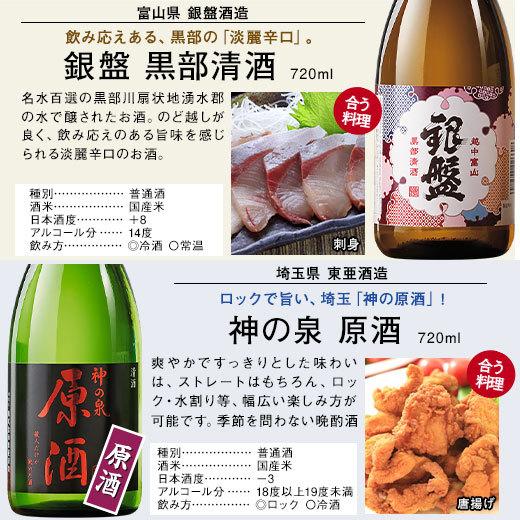 【1本あたり約879円】日本酒 純米酒 本醸造酒 普通酒 全国10酒蔵の地酒 飲み比べセット 10本組 720ml 2022 お中元 お父さん 男性 ギフト プレゼント|bellunafoods|09