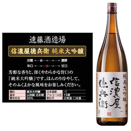 日本酒 純米大吟醸酒 信濃屋徳兵衛 純米大吟醸 一升瓶 1800ml お中元