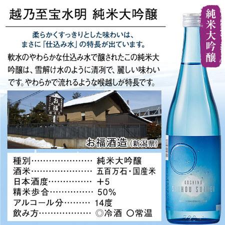 日本酒 父の日 純米大吟醸酒 越乃至宝水明 720ml｜bellunafoods｜02