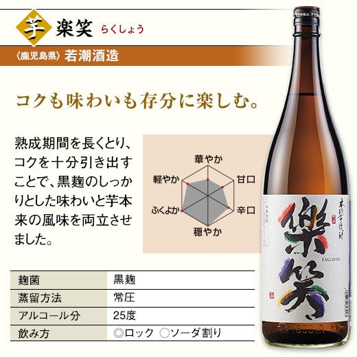 酒 焼酎 父の日 芋焼酎 楽笑 1800ml 一升瓶 【7560円(税込)以上 酒 焼酎 父の日 芋焼酎 楽笑 1800ml 一升瓶 【7560円(税込)以上