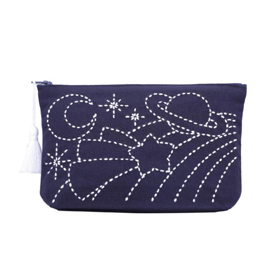 刺し子キット 初心者 手芸用品 通販 キット 簡単 小物 宇宙 刺し子キット ポーチ 白 Km インテリア生活雑貨お取り寄せ通販 通販 Yahoo ショッピング