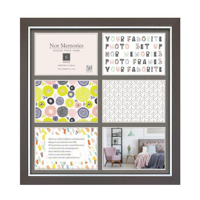 写真立て たくさん 写真入れ 壁掛け 棚上 卓上 大きい 木製 フォトフレーム 6ウィンドー ウォームグレー Km インテリア生活雑貨お取り寄せ通販 通販 Yahoo ショッピング