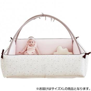 ベビーサークル INUA バンパーベッド XLサイズ cream2・ピンク