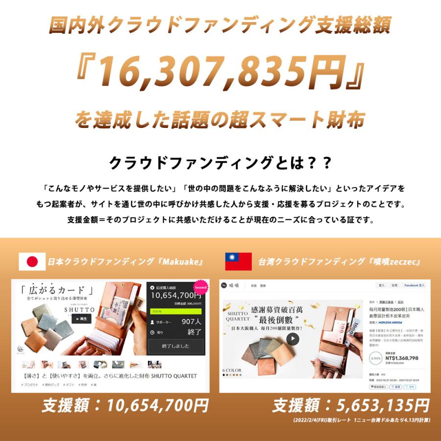 QUARTET 二つ折り財布 メンズ 栃木レザー 本革 レディース ミニ財布 小さい 薄型 財布 日本製 牛革 キャッシュレス｜bellvo-net｜02