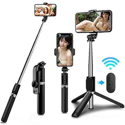 自撮り棒 三脚 一脚兼用令和新版セルカ棒 軽量 360度回転 7段伸縮 折りたたみ 持ち運びに便利 日本語説明書 送料無料