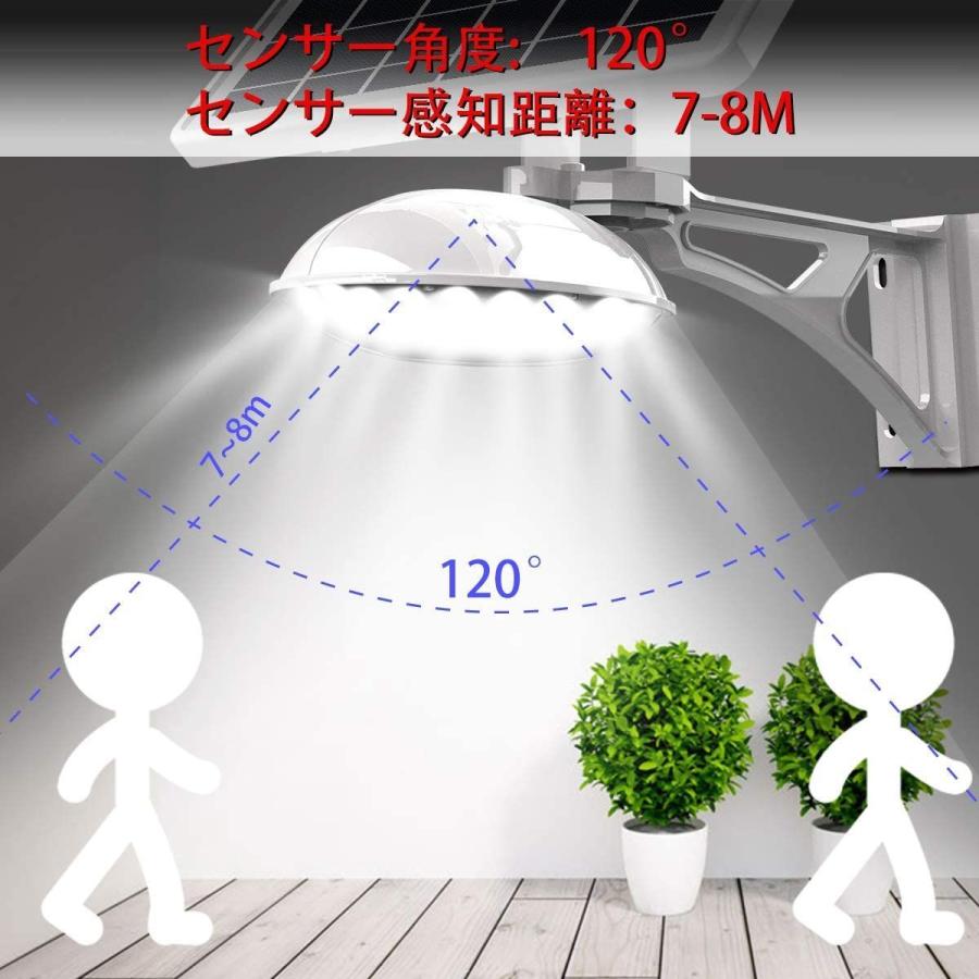 ソーラーライト　屋外　LED　街灯　高輝度　リモコン付き　ソーラー充電式　屋外　省エネ　一体式センサーライト防水　光センサー　夜自動点灯消灯