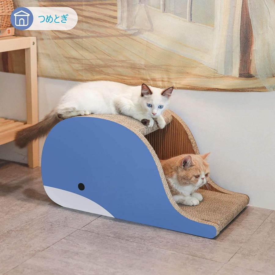 初回限定 Roomingcare 猫爪とぎ オシャレ 大型 つめとぎ クジラ版猫ハウス 安定 頑丈 無臭 強化ダンボール 高密度 防寒 サイズ61 3 正規店仕入れの Riccardotramma Com