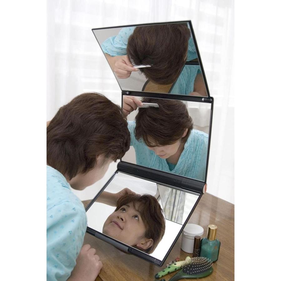 新型 スリーウェイミラースタンドミラー三面鏡(黒) 新型 スリーウェイミラースタンドミラー三面鏡