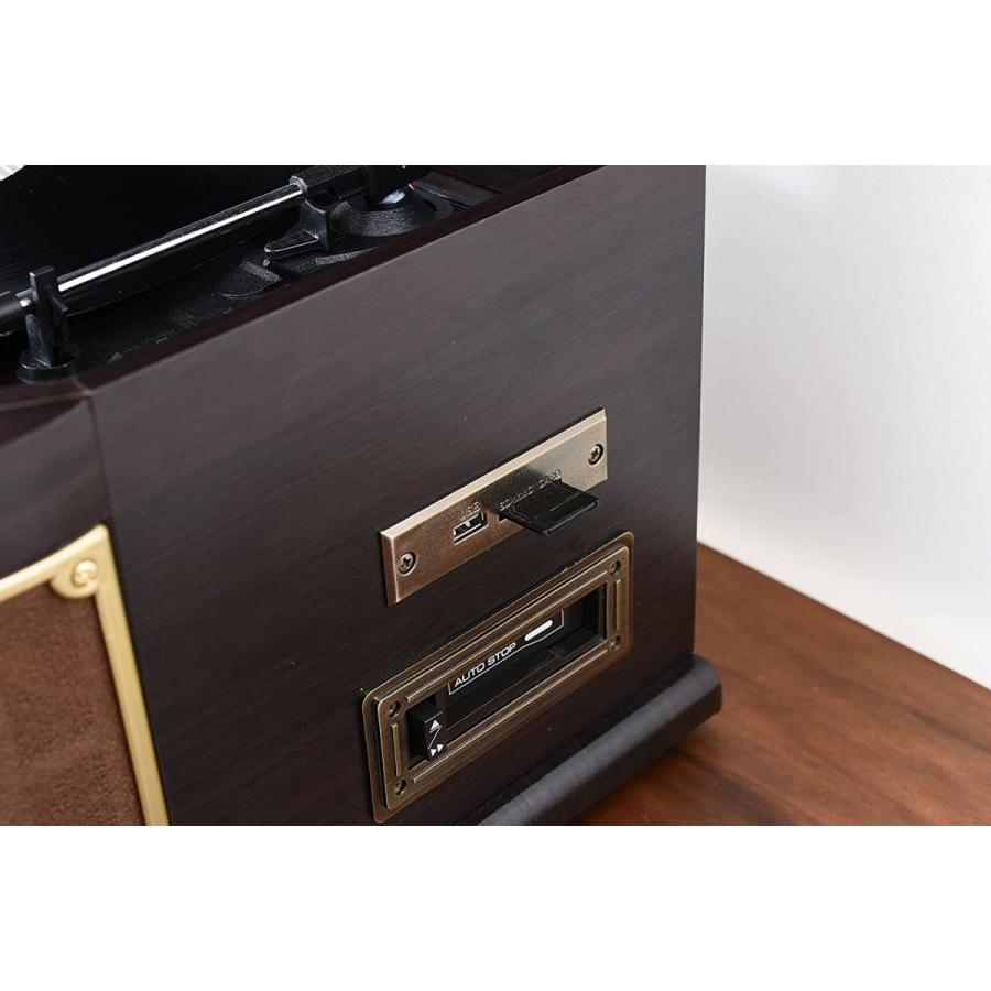 山善(YAMAZEN) キュリオム マルチレコードプレーヤー リモコン付き (CD/レコード/カセットテープ/AM FMラジオ/USB/SD 山善 YAMAZEN キュリオム マルチレコードプレーヤー リモコン付き CD/レコード/カセットテープ/AM FMラジオ/USB/SD