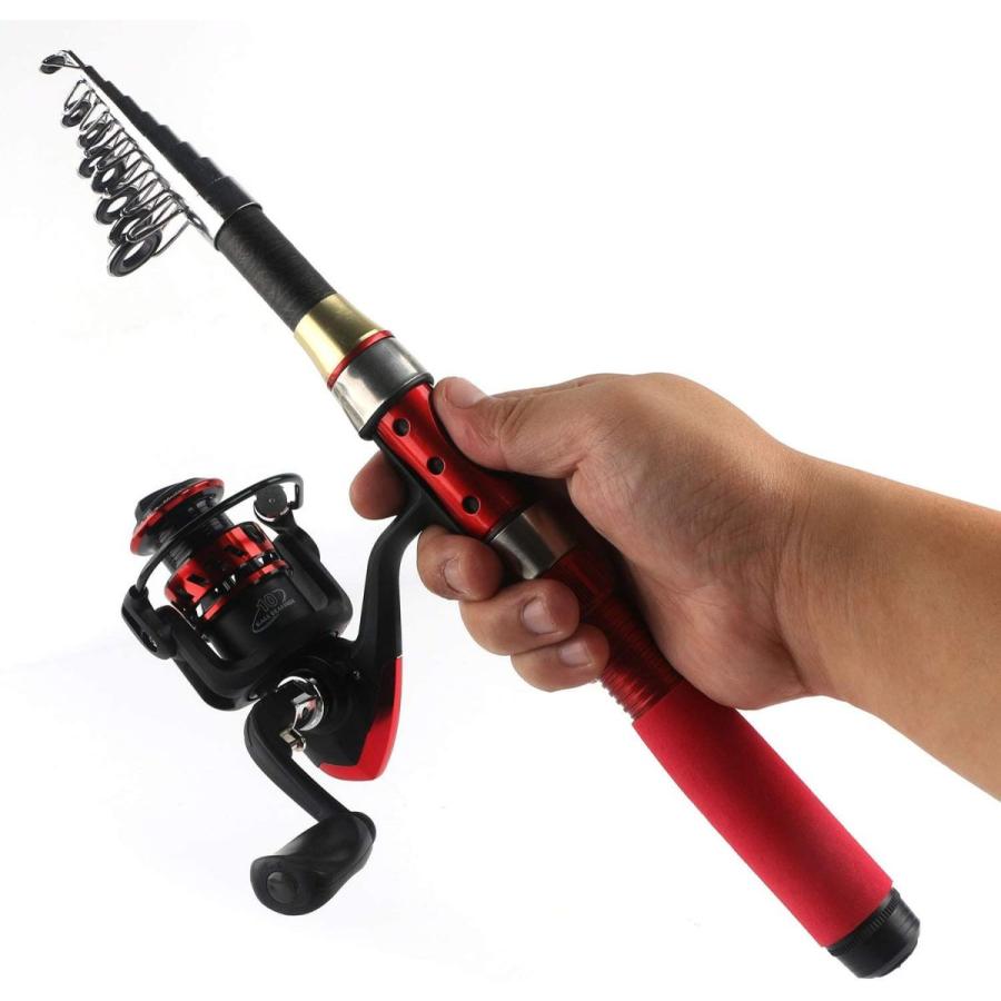 釣りセット 初心者向け エギングロッド スピニングリール 釣り竿セット Peライン付き 専用ケース付き ルアーセット付き 投げ釣り 淡水釣り