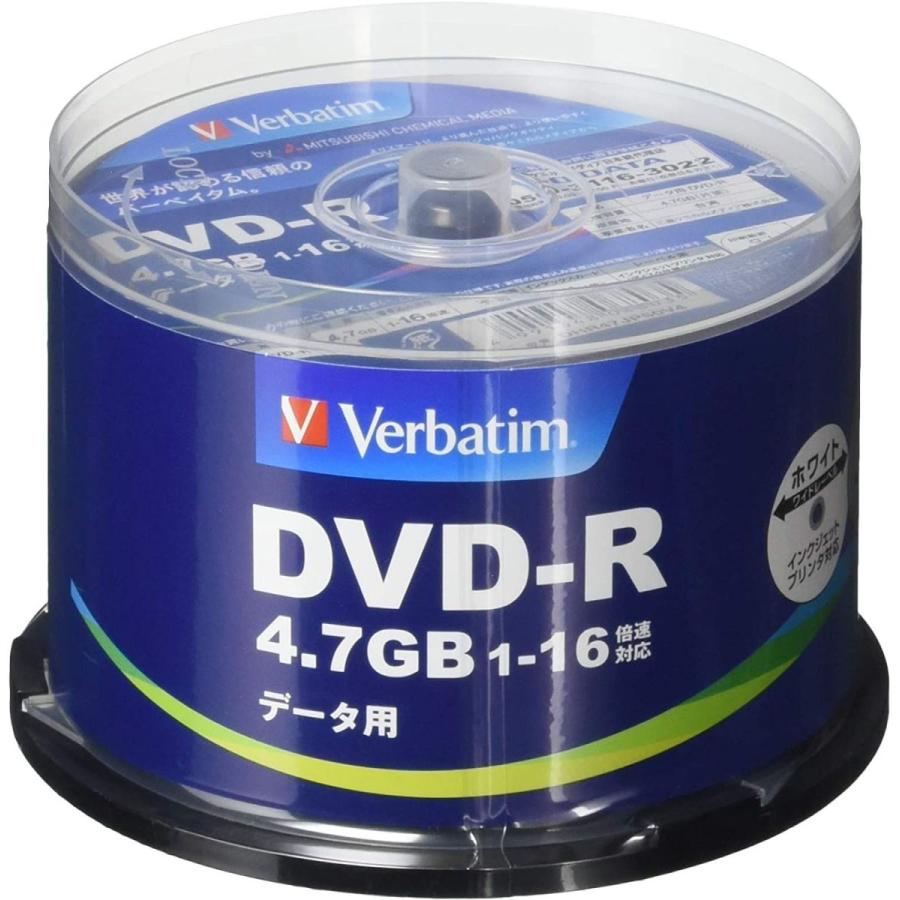 Verbatim バーベイタム 1回記録用 DVD-R 4.7GB 50枚 ホワイトプリンタブル 1-16倍速 片面1層 DHR47JP50  :20210617183553-00603:BellWing - 通販 - Yahoo!ショッピング