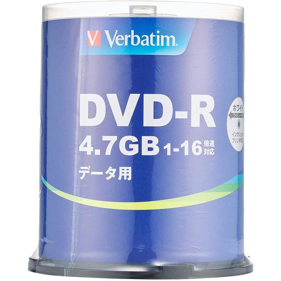 913円 信憑 Verbatim バーベイタム 1回記録用 DVD-R 4.7GB 50枚 ホワイトプリンタブル 1-16倍速 片面1層 DHR47JP50V4