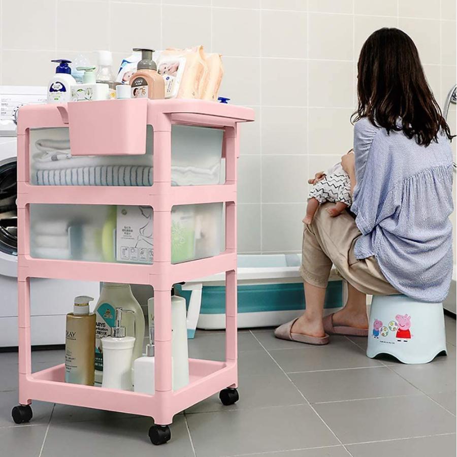 Memetaro 収納カート ベビーワゴン ベビー用品収納ラック ３段 オムツ収納 おもちゃ収納 キャスター付き フック付き 引き出し付き Bellwing 通販 Yahoo ショッピング