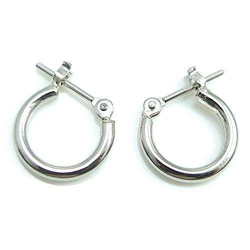 プラチナ Pt900 フープピアス 1.5mm x10mm 両耳分 1ペア レディース フープピアス (1.5x10mm両耳)