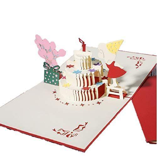 誕生日カード 立体グリーティングカード バースデーカード メッセージカード フラワーポップアップカード お誕生日