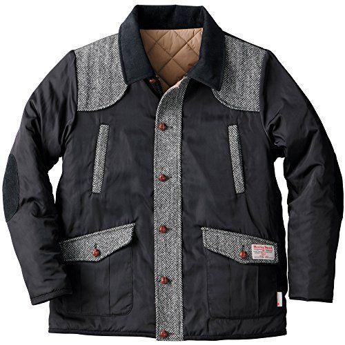 有名な高級ブランド ヘリンボーンクラブherringbone Club ハリスツイードがアクセントの 中綿入り リバーシブル