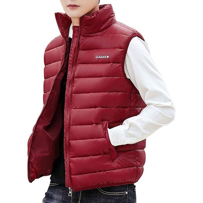 中綿ベスト ダウンベスト メンズ 軽量 防寒 アウトドア 襟付き シンプル 無地 ジャケット 秋 冬 春 黒 ネイビー レッド Bellwing 通販 Yahoo ショッピング