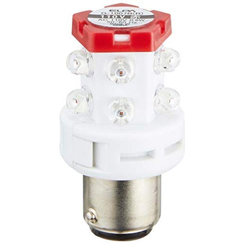 ELPA エルパ LED回転灯球 110V用 口金:BA15d レッド 熱を持たず、消費電力が少ない省エネタイプ G-1007B(R)｜bellwing