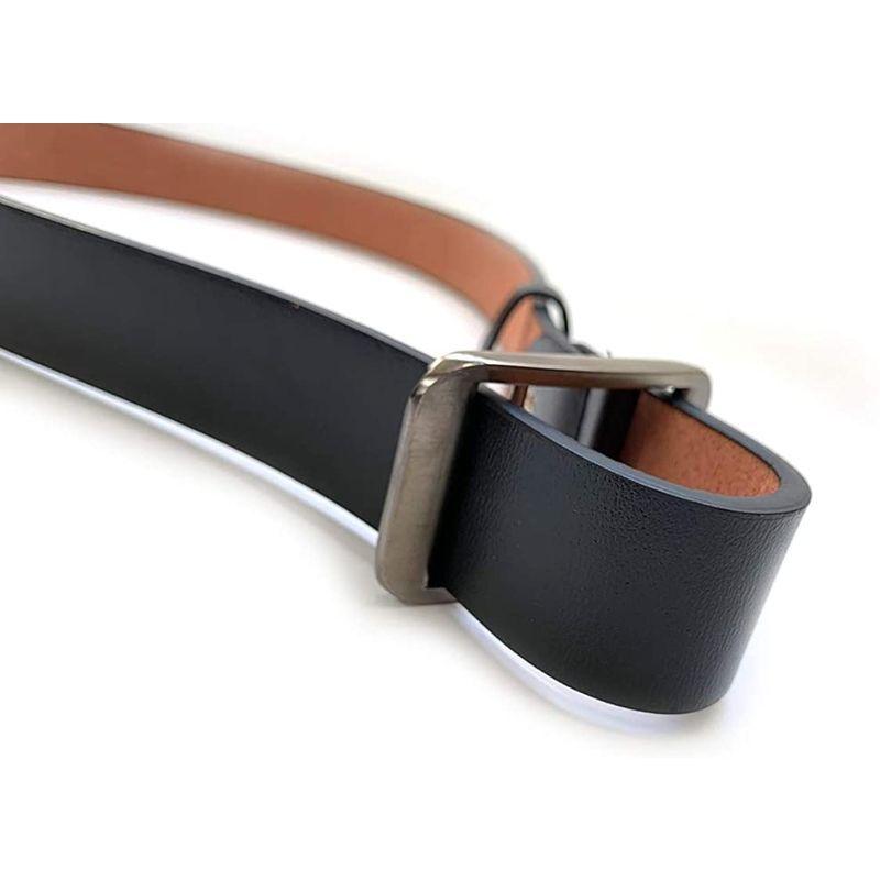 メンズ ベルト 3本 110cm カジュアル シンプル ビジネス ブラック レザー 切って長さを調節できる 合成皮革 合皮 男性用 黒 上等 ブラック