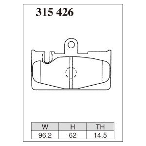 セルシオ UCF30/UCF31 ブレーキパッド リア ディクセル ECタイプ315426 DIXCEL｜bellwork｜03