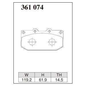 インプレッサWRX STi GC8 ブレーキパッド フロント ディクセル Mタイプ361074 DIXCEL｜bellwork｜03