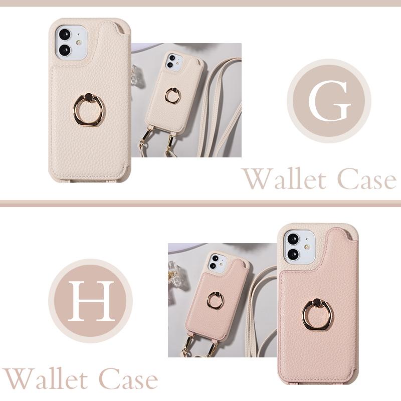 iPhone 16 【即日発送】ショルダー付き スマホケース カード収納