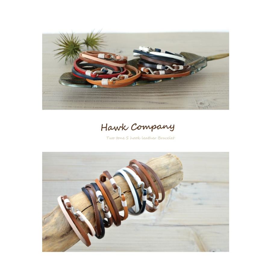 Hawk Company（ホークカンパニー） ブレスレット S字フック 革 レザー