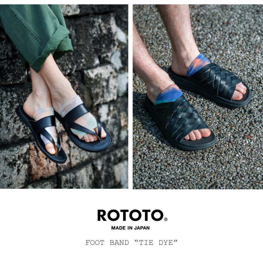 ROTOTO ロトト ソックス 靴下 FOOT BAND フットバンド タイダイ染め