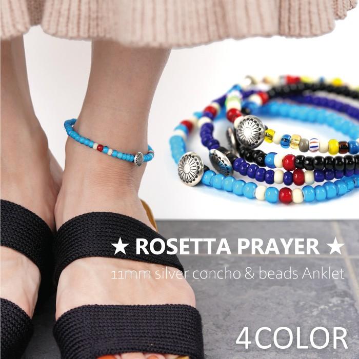 ROSETTA PRAYER ロゼッタプレア コンチョ＆ビーズ アンクレット