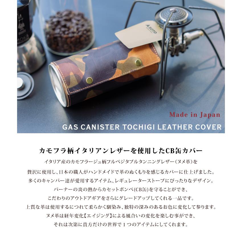 イタリア産カモフラージュ柄レザー CB缶 カセットボンベ カバー イタリア産カモフラージュ柄レザー CB缶 カセットボンベ カバー