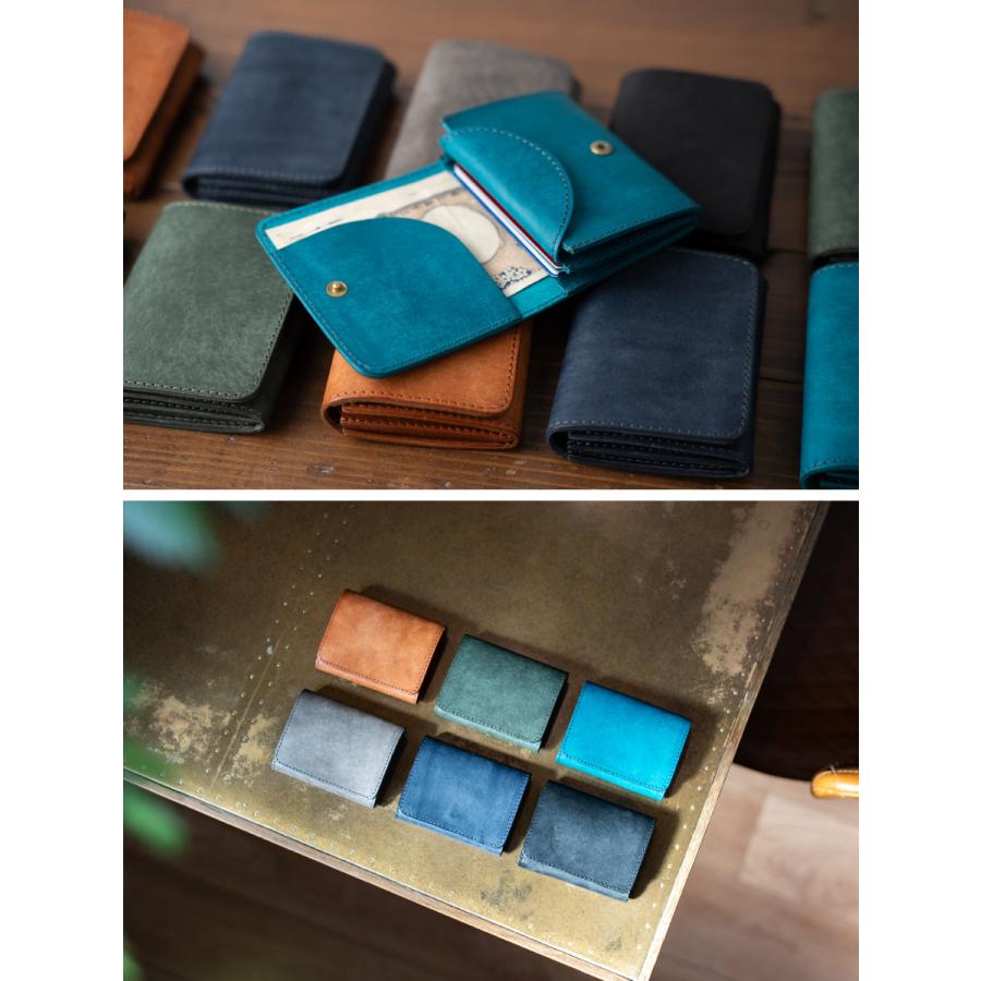 縦型財布 小さい財布 本革 MARGOT マルゴー イタリアンレザー 二つ折り