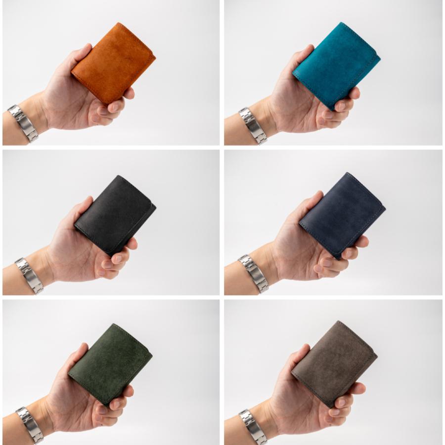 縦型財布 小さい財布 本革 MARGOT マルゴー イタリアンレザー 二つ折り