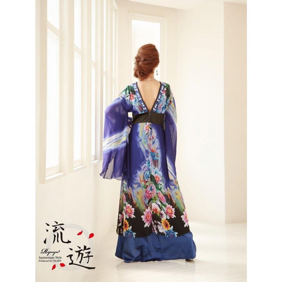 Ryuyu 花魁 コスプレ 衣装 和柄ドレス コンパニオン 衣装 着物 ドレス
