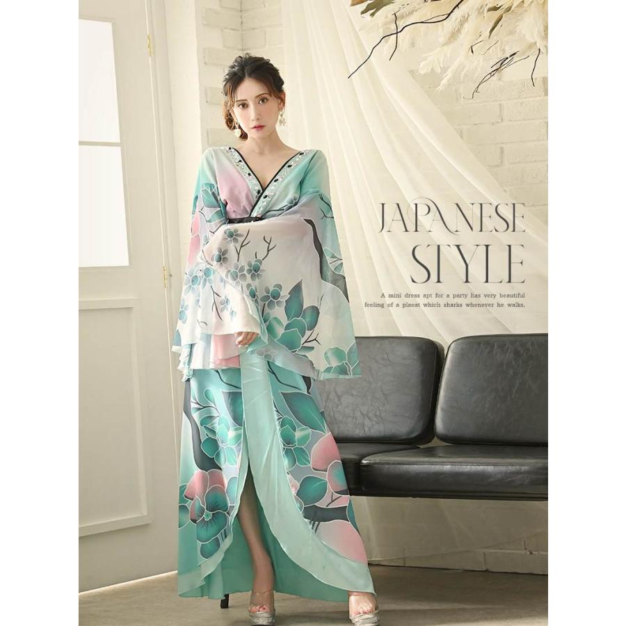 Ryuyu 花魁 コスプレ 衣装 和柄ドレス コンパニオン 衣装 着物 ドレス