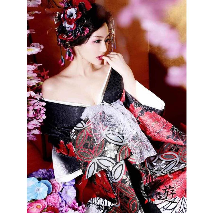 着物 和装 レディース 女性 着物セット 流遊 Oeo 花魁着物 振り袖 和装着物 黒 キャバ ドレス キャバドレス パーティードレス Www Ktoridesfoundation Org